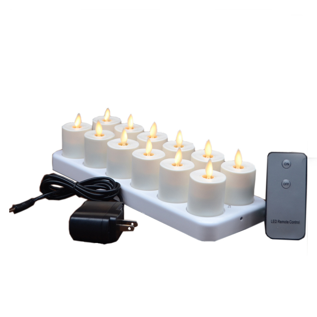 Led Remote Control Flameless Tealight Candles With Timing Function