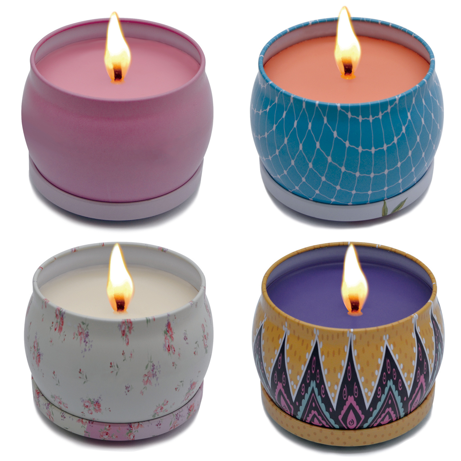 Wholesale Home Fragrance Aroma Scented Round Tin Candles For Birthday