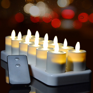 Led Remote Control Flameless Tealight Candles With Timing Function