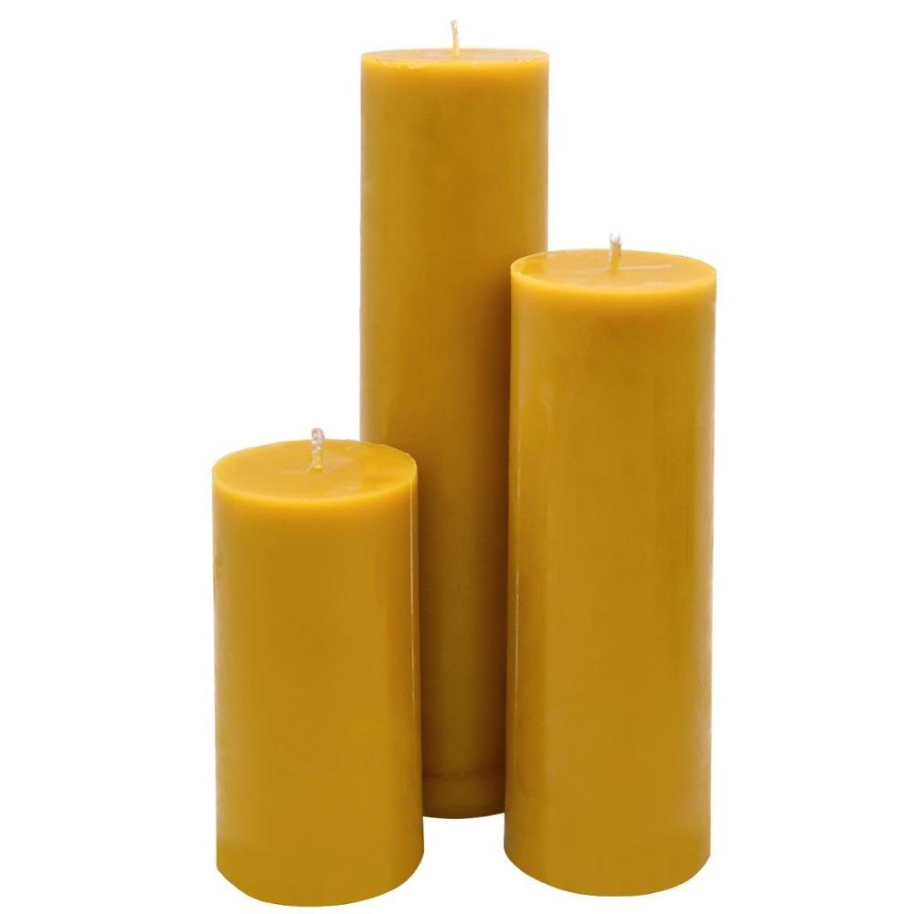 Wholesale Custom scented natural beeswax pillar candle