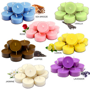 Hot Sale Festival Wedding Birthday Gift Soy Wax Tea Lights With Plastic Container