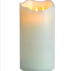 Big 3 Triple Dancing Wick Battery Operated Led Flameless Pillar Candles