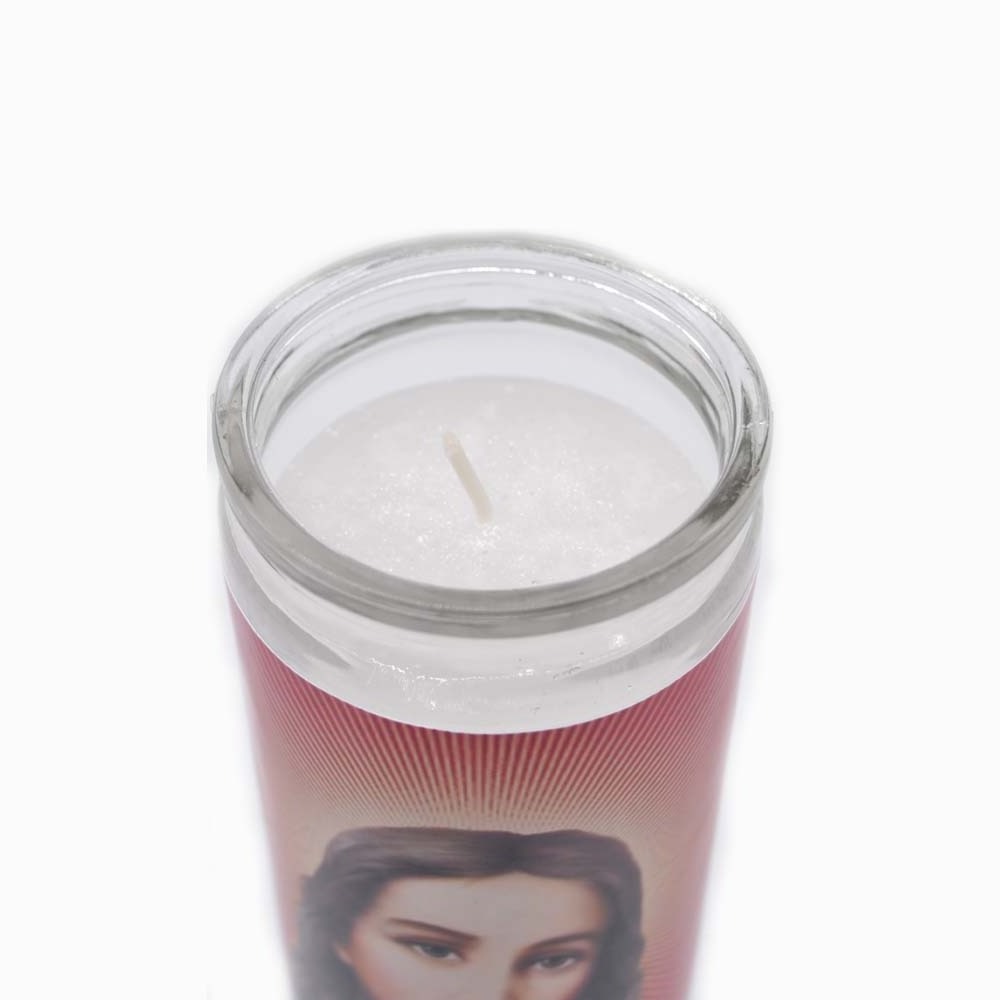 7 day glass candle santisima muerte/ holy death