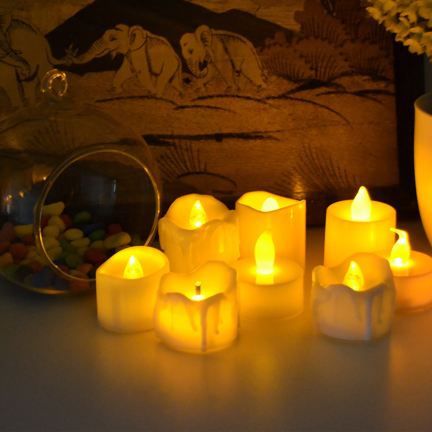 Wedding Long Lasting Battery Operated LED Flickering Flameless Tealight Candles