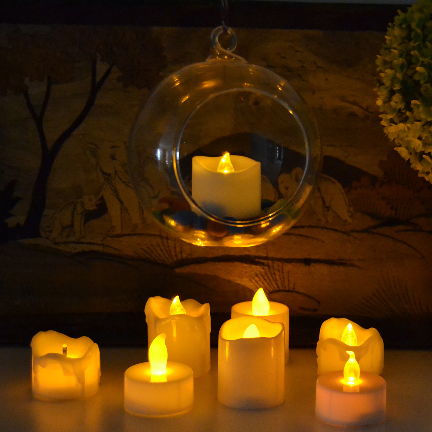 Wedding Long Lasting Battery Operated LED Flickering Flameless Tealight Candles