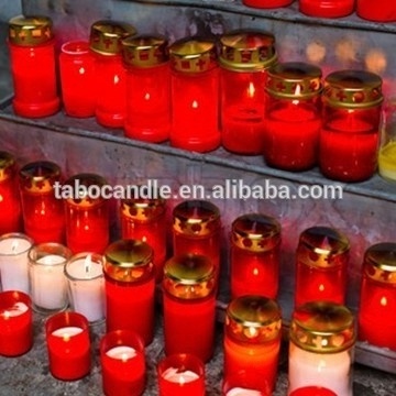 Plastic red waterproof memorial flameless led grave candle