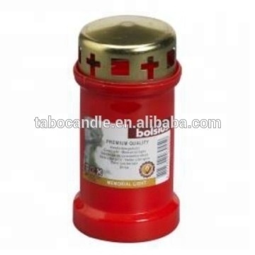 Plastic red waterproof memorial flameless led grave candle