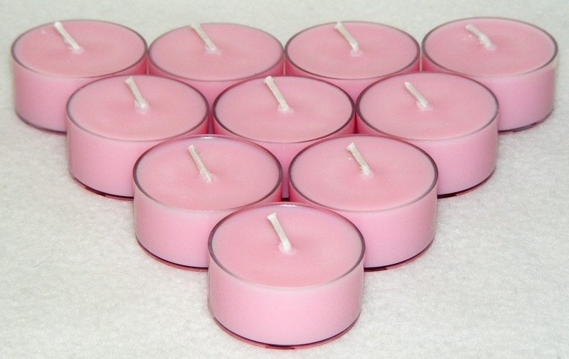 wholesale paraffin wax wedding romantic rose scented pink tea lights