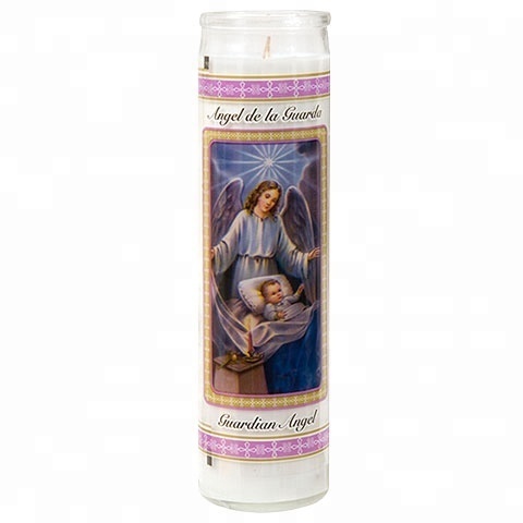 lucky multi colors plain 8 inches bulk glass prayer blessed candles