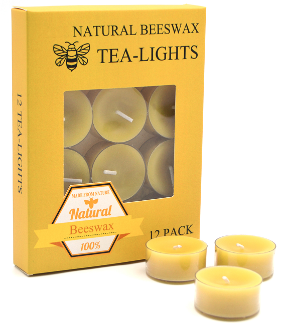 100% pure handmade raw beeswax tea lights candles