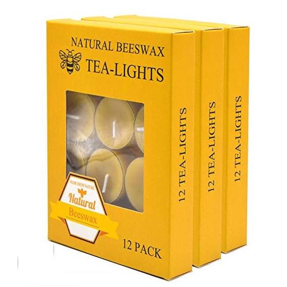 100% pure handmade raw beeswax tea lights candles