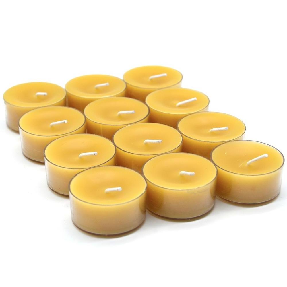 100% pure handmade raw beeswax tea lights candles