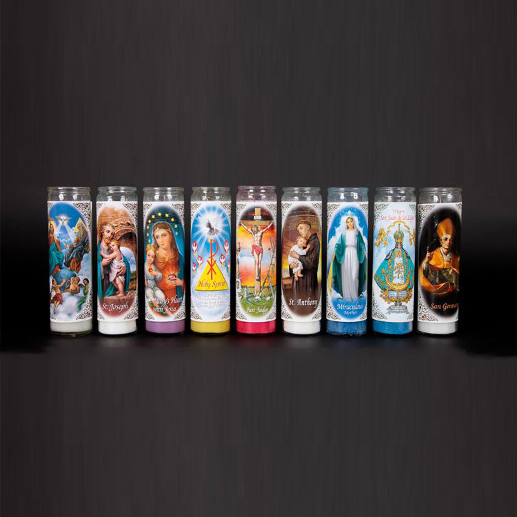 Sanctuary Series Assorted Saints 7 Day Religious Prayer Candles