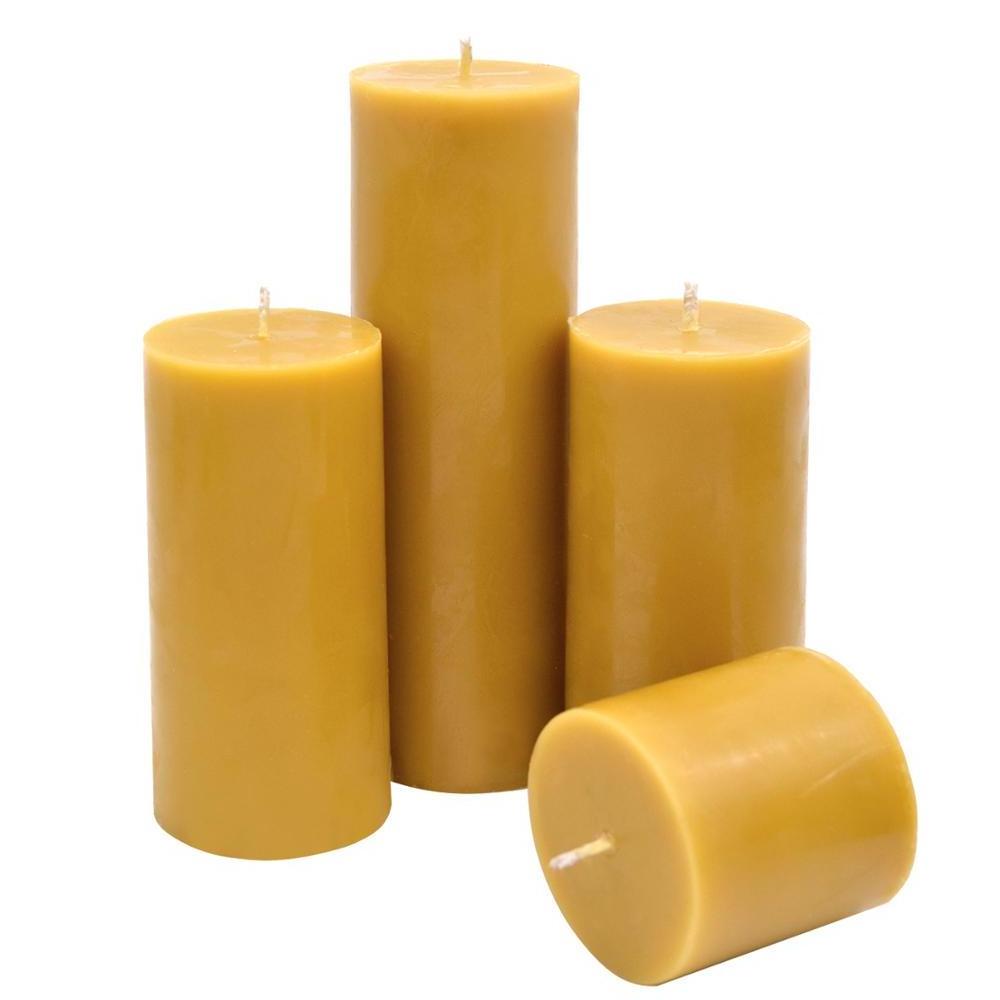 Wholesale Custom scented natural beeswax pillar candle