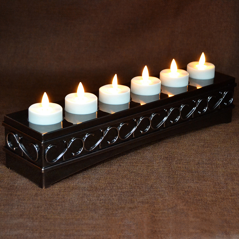 Moving Flame Wick Flameless Led Rechargeable Tealight Candle