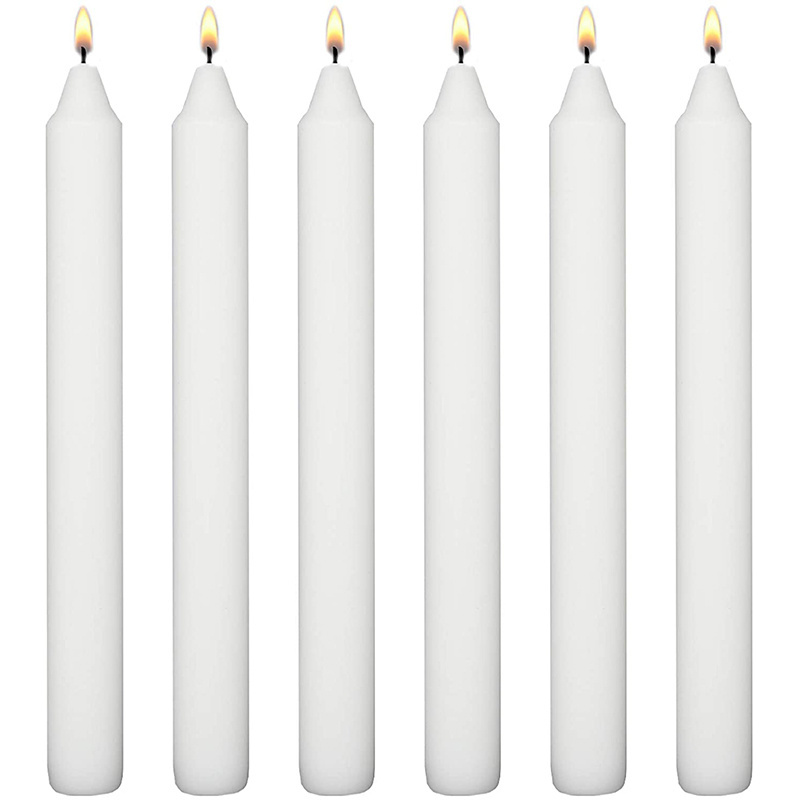 Premium European Daily Quality White Taper Candles for Wedding Party