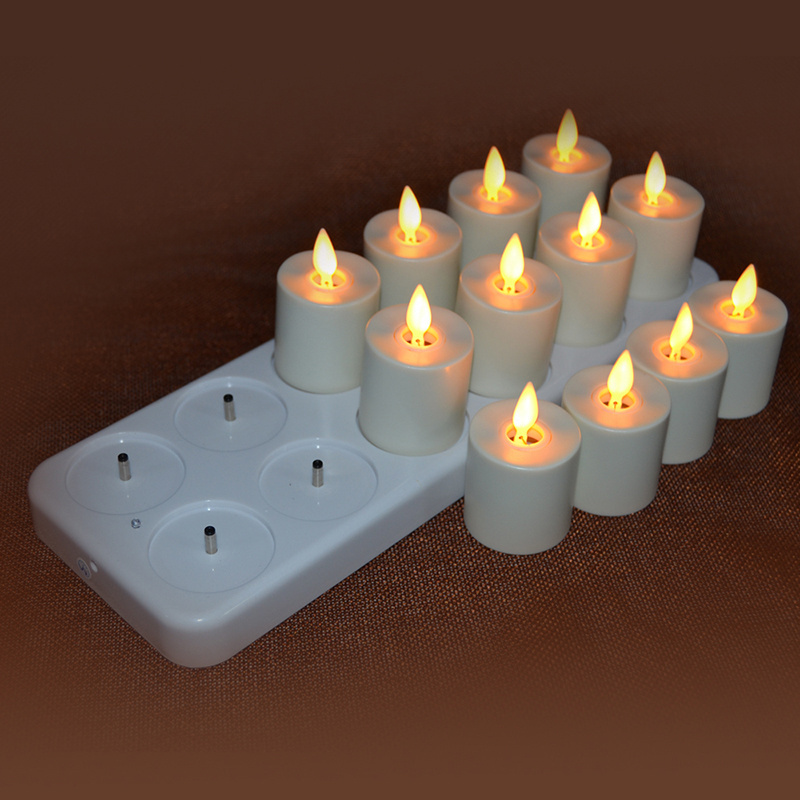 Led Remote Control Flameless Tealight Candles With Timing Function