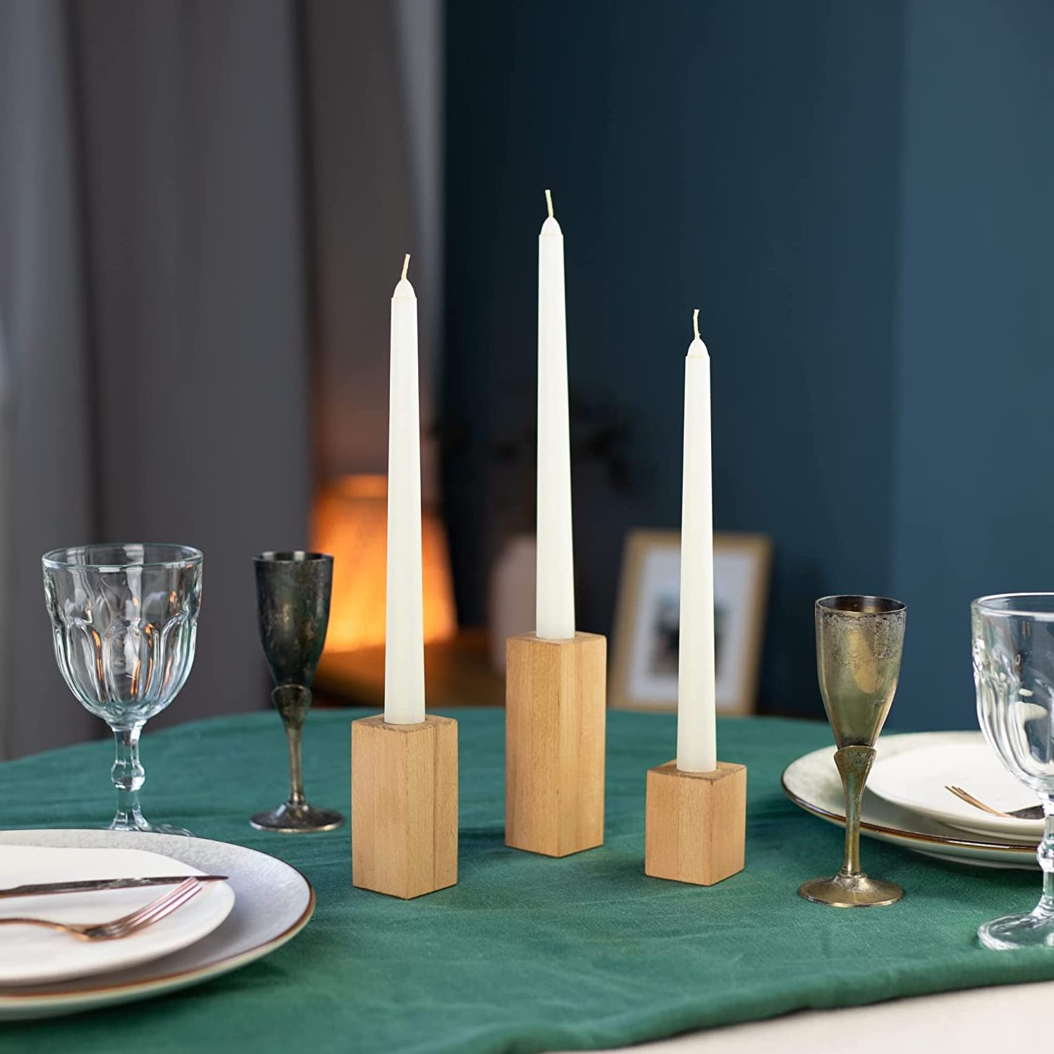 Unscented Hand-Dipped Tapered Candle Sticks Long Burning Perfect For Home Interior