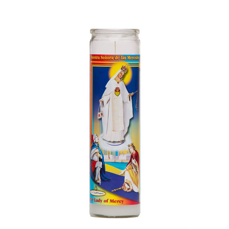 Cheap Price 7 Day Church Prayer Religious Memorial Glass Candles