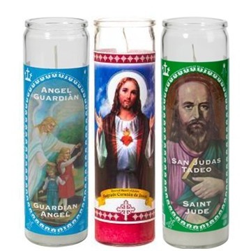 White Pillar Large 150 Hour Burn Catholic Wax Candles for Church