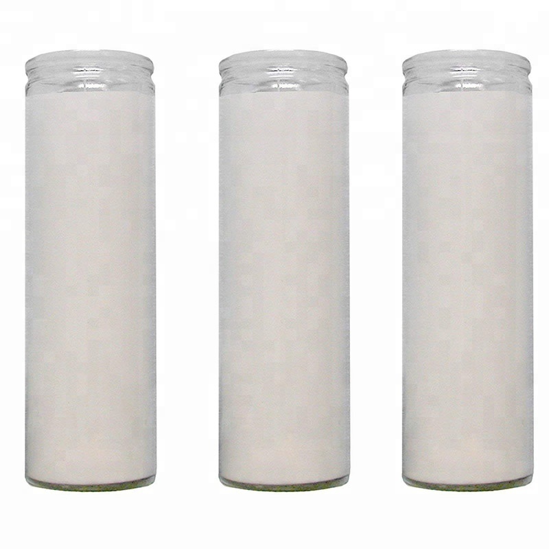 low MOQ no smoking paraffin wax tall long white wax 7 day prayer candles