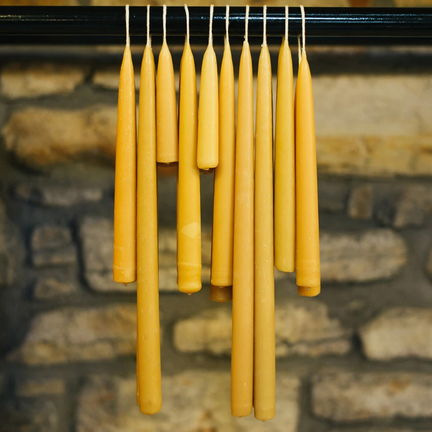 Wholesale Pure Organic 8 inch Bees Wax Beeswax Taper Hand Dip Candles