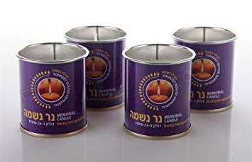 Wholesale paraffin wax private label 26 hours Israel grave memorial candles