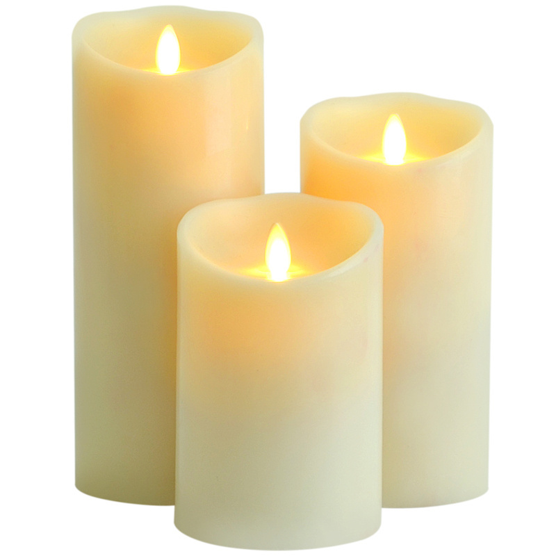 NEW design real wax moving wick flickering flameless led candles