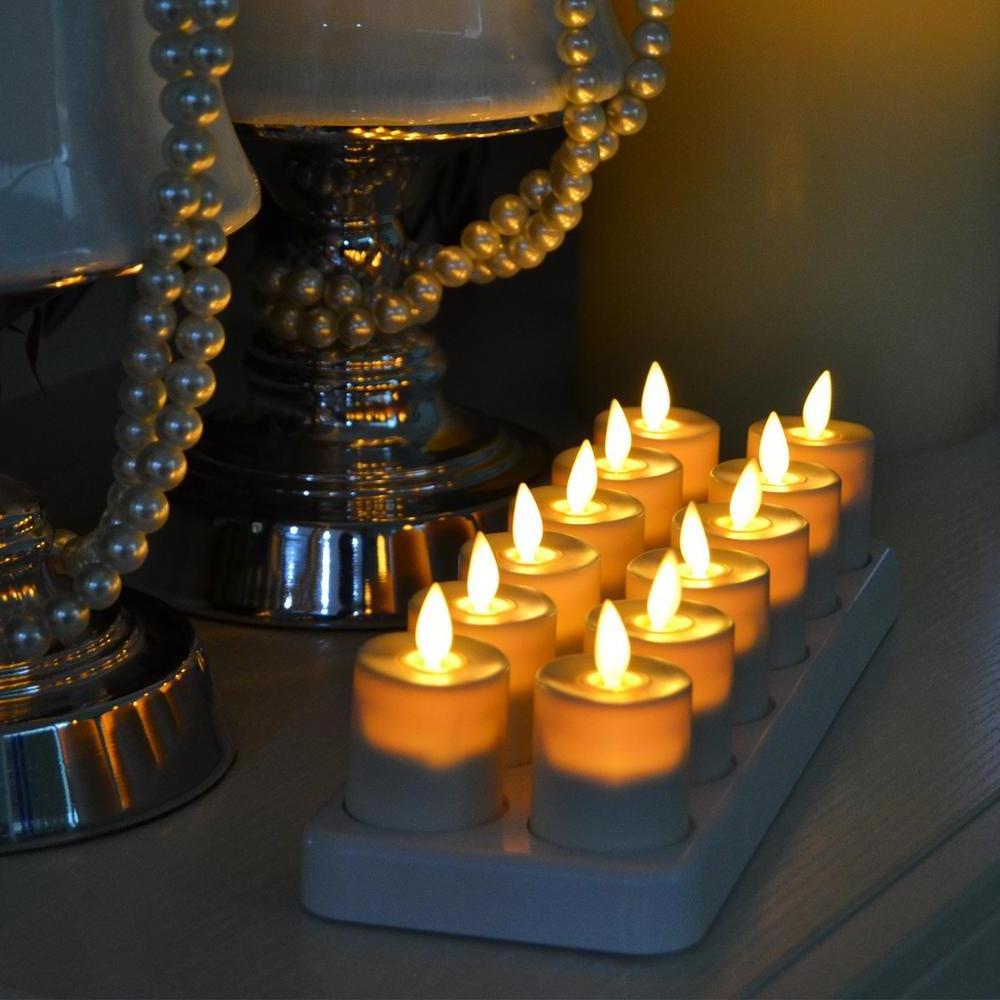 Wholesale Rechargeable Moving Wick Led Tealight Candles In Bulk