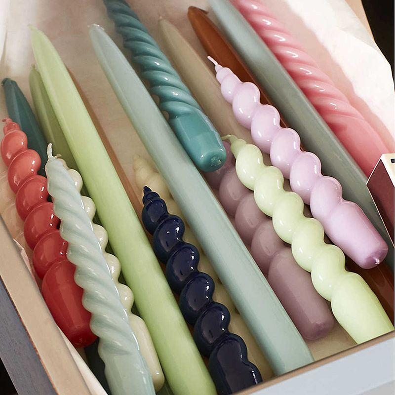 Factory Supply Multi-Colored Unscented Conic Taper Candles