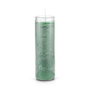 Green 7 Day candle to draw money and for good luck