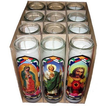 Custom stickers spiritual candles church prayer religious glass jar candle