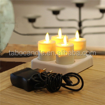 wholesale rechargeable moving wick tealight led candles for home decor restaurant coffee shop