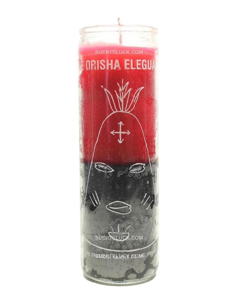 7 day Orisha Elegua Red & Black Candle