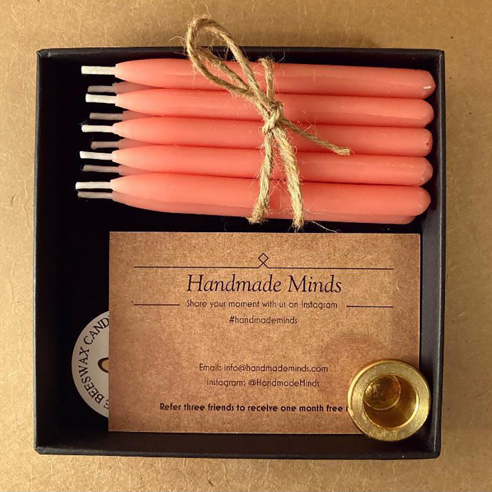 20 minutes mini mindfulness relax pray beeswax candle set