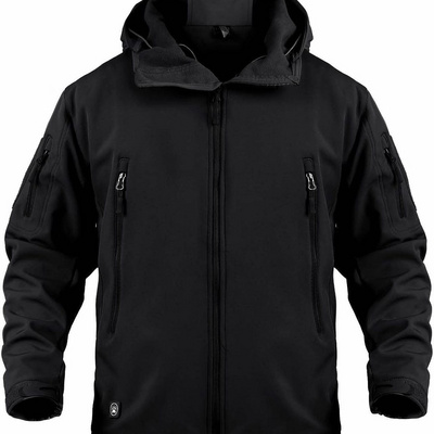 Tactical Jacket Hiking Waterproof Warm Men's Hooded Windbreaker Fleece Hunting Clothes tactical jacket hiking parka