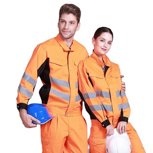 Reflective Workwear Engineering Road Construction Workwear Uniforms Unisex Jacket Pants Hi-vis Workwear Uniforme De Travail