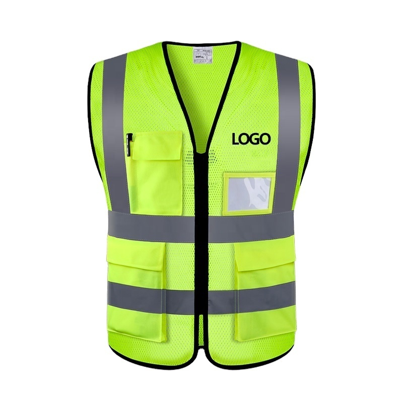 Yellow Orange Reflective High Visibility Safety Vest reflective safety vest Guard Construction safety vest