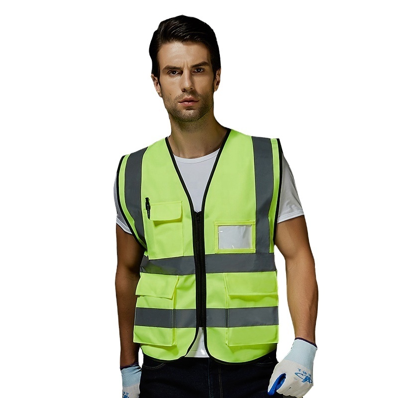 Yellow Orange Reflective High Visibility Safety Vest reflective safety vest Guard Construction safety vest