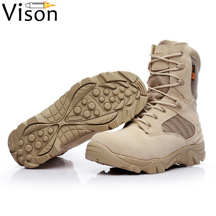 Altama Camouflage Tactical Leather Boot Desert Jungle Combat Men's Boots Arm Shoes TB Vison High Boot 38 - 45