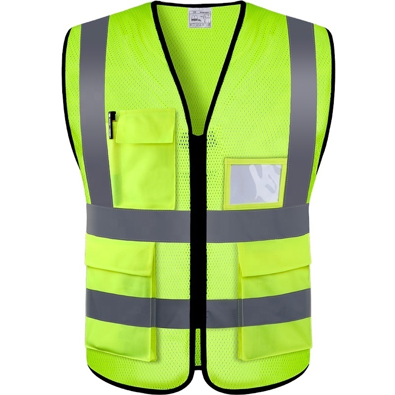 Yellow Orange Reflective High Visibility Safety Vest reflective safety vest Guard Construction safety vest