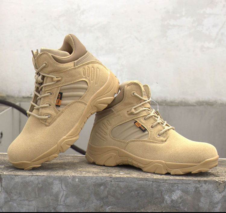 Factory price Tactic Training Shoes Outdoor Men work shoes tactical Boots Hiking Trekking Desert Camping safeti BOTAS