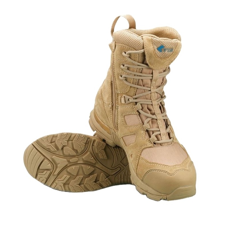 High Increasing Classic tactical Combat Shoes Platform Steel Toe Tactical Leather Safety Boots