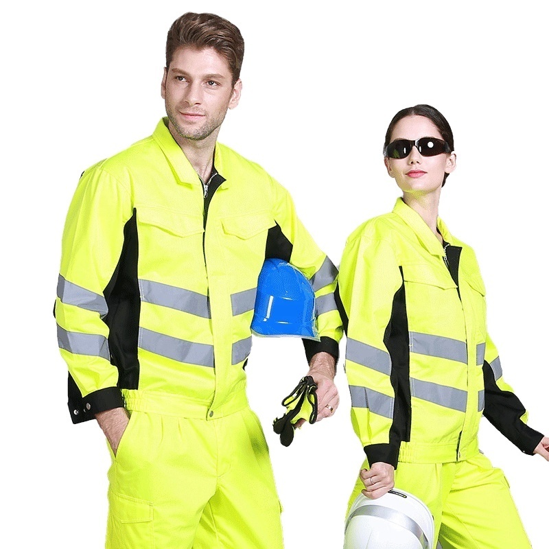 Reflective Workwear Engineering Road Construction Workwear Uniforms Unisex Jacket Pants Hi-vis Workwear Uniforme De Travail