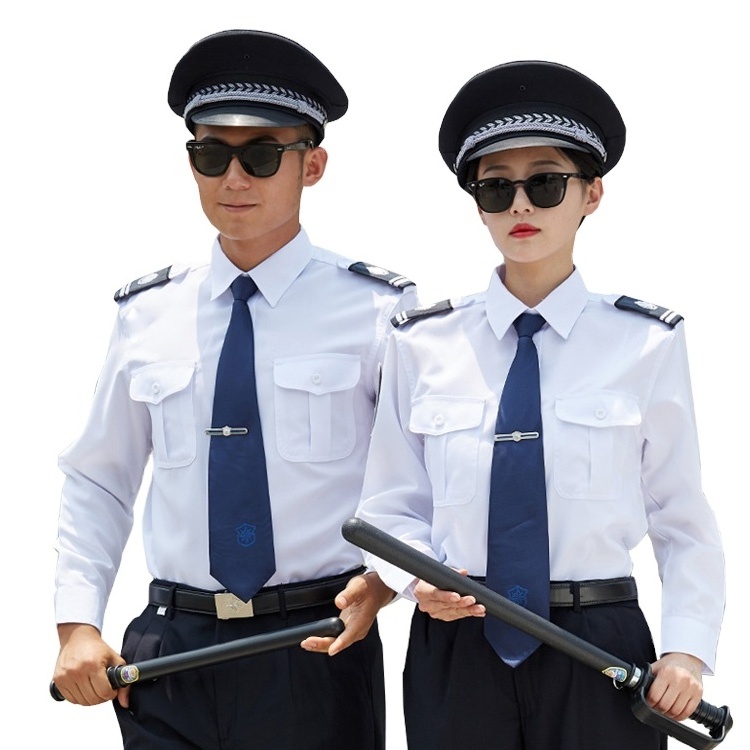 Uniform Security Guard men shirts security- short sleeves Outdoor Working Suits grey security guard shirts