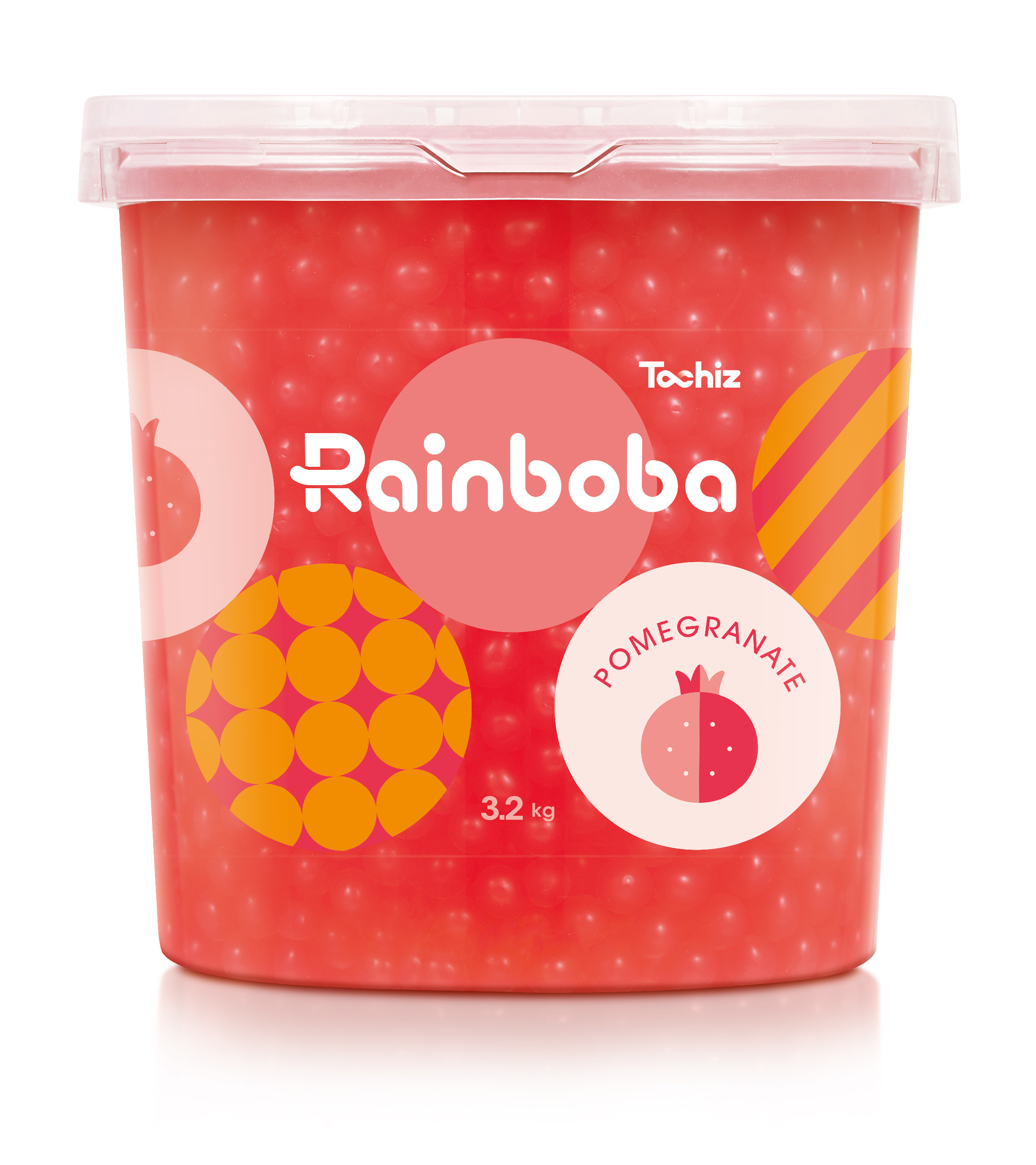 Taiwan Brand Good Quality Pomegranate Flavor Juice Ball Popping Boba 3.2Kg For Cold Drink