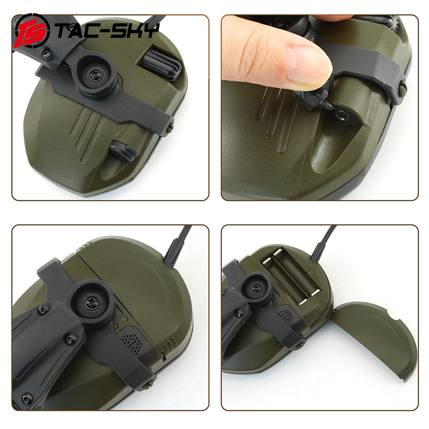 Tactical Helmet Hearing Protection Foldable Anti Noise Reduction Safety Earmuffs Soundproof Electronic Shooting Ear Muffs