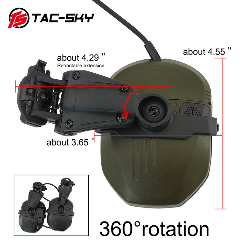 Tactical Helmet Hearing Protection Foldable Anti Noise Reduction Safety Earmuffs Soundproof Electronic Shooting Ear Muffs