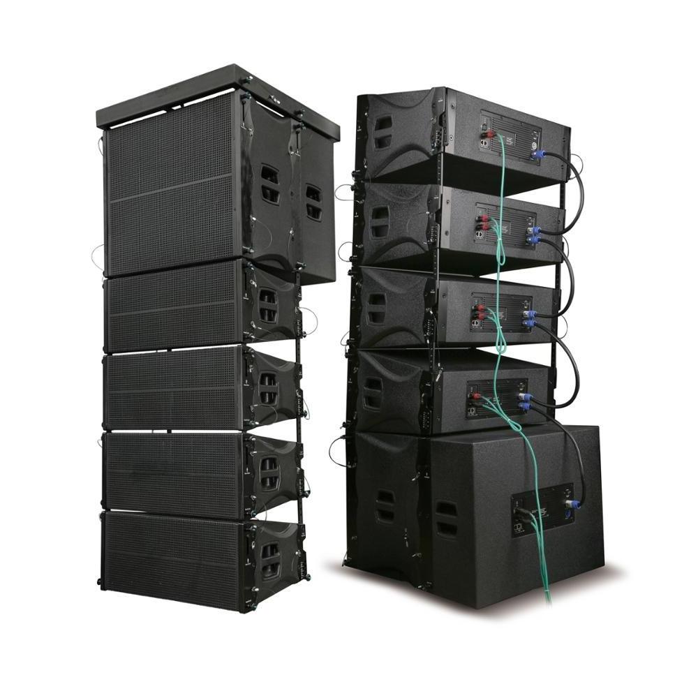 New design self powered double 10 inch line array speaker system for active stage speaker