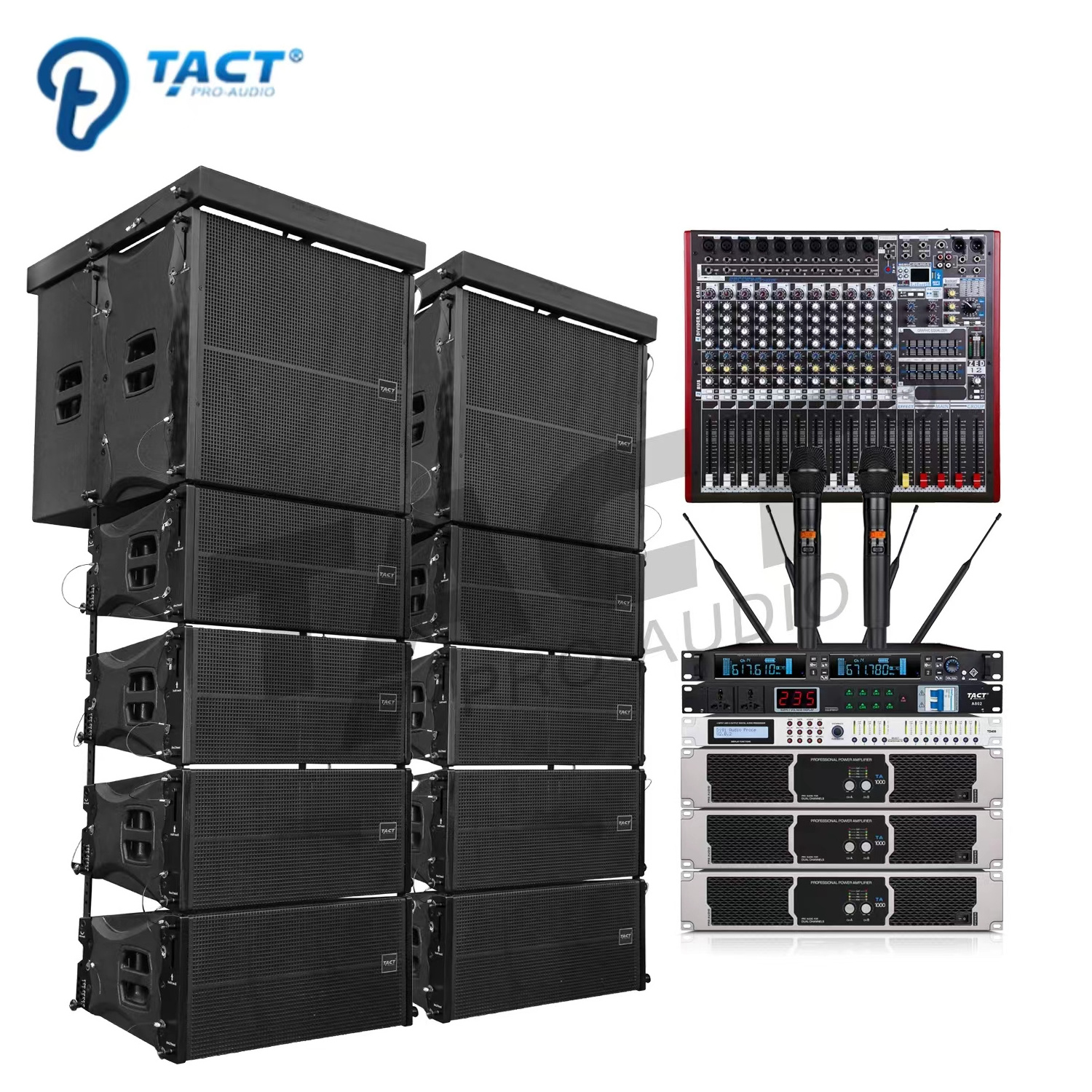 Excellent sound dual 10 inch line array mobile performance line array speaker full set